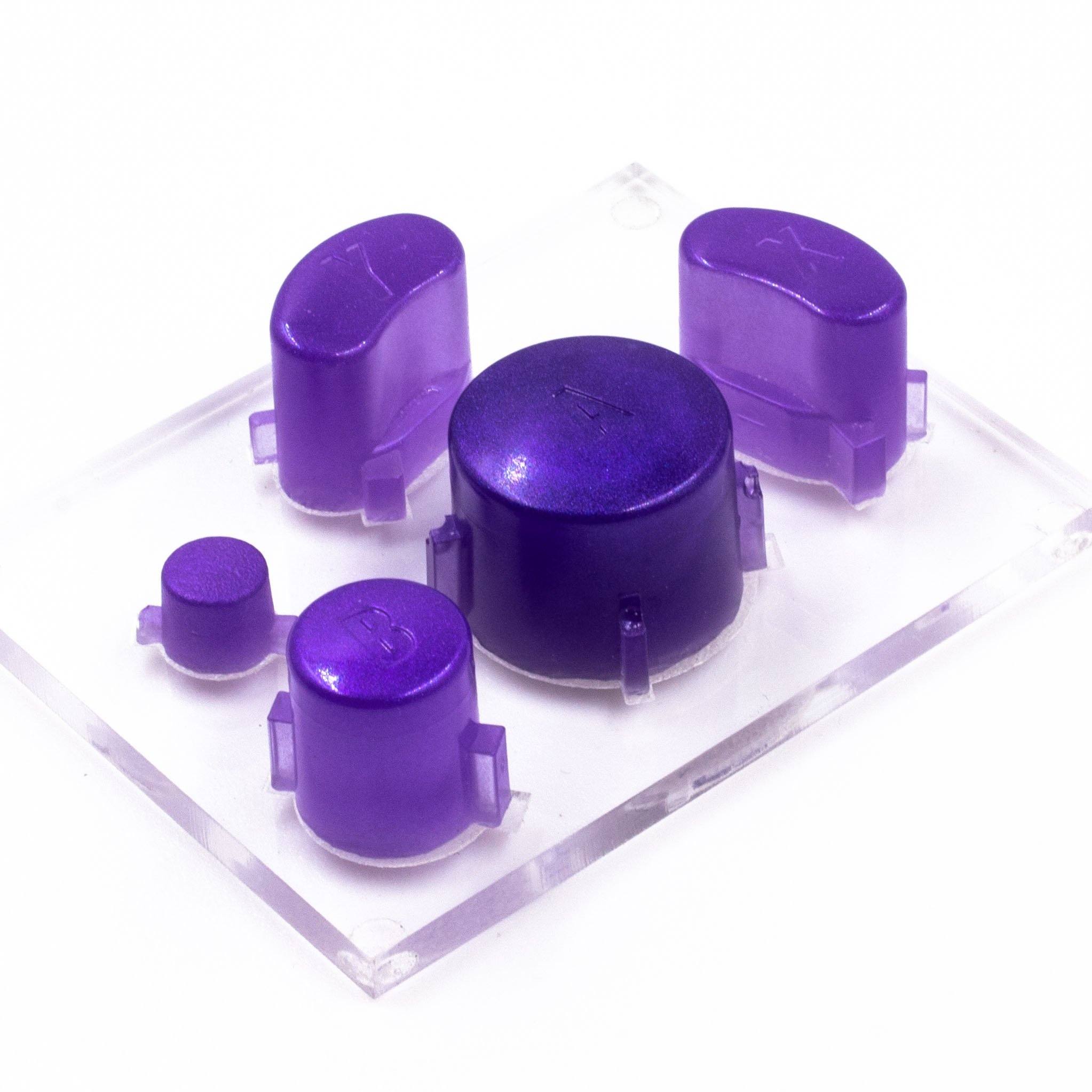 Custom GameCube Buttons - Battle Beaver Customs - GC Metallic Purple
