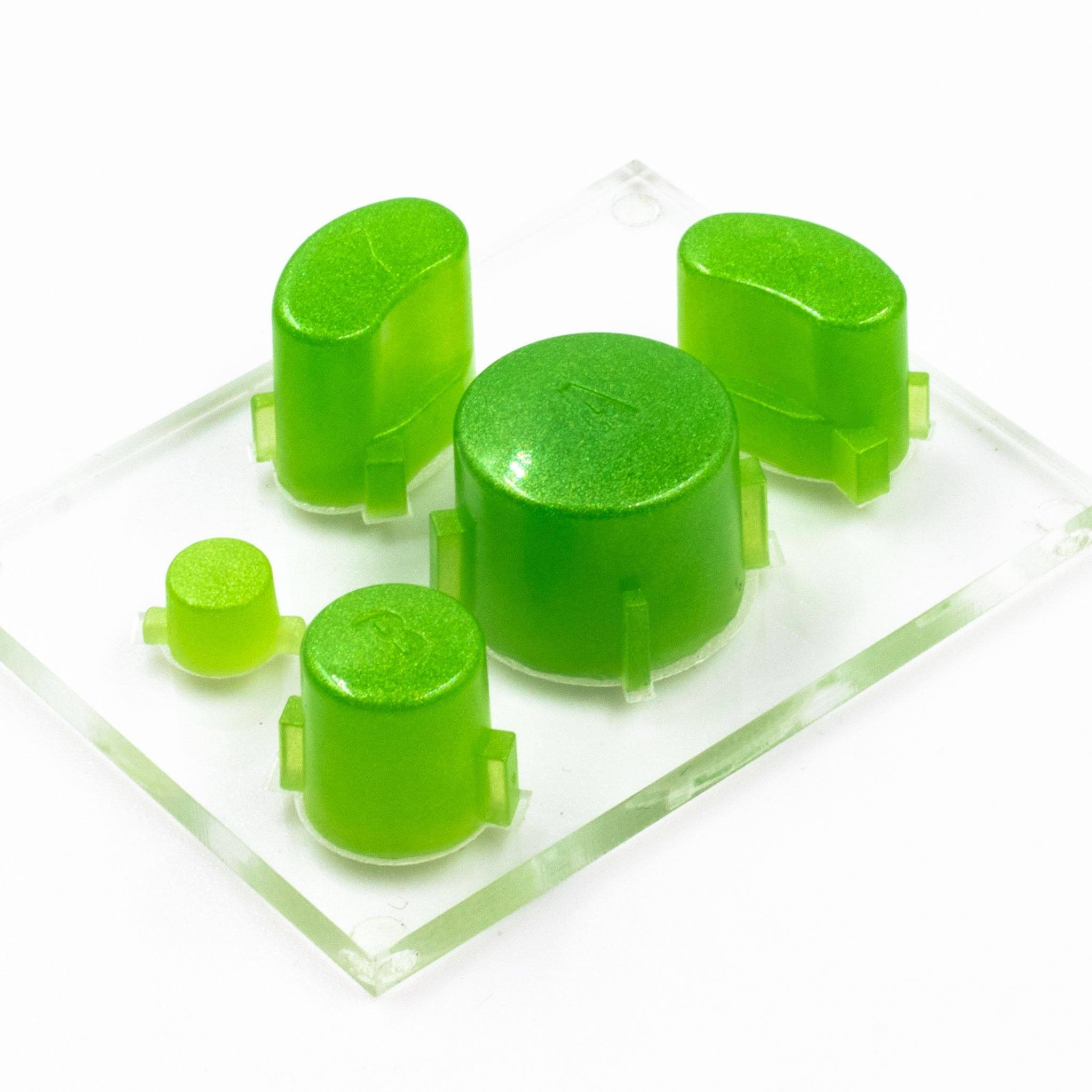 Custom GameCube Buttons - Battle Beaver Customs - GC Metallic Green