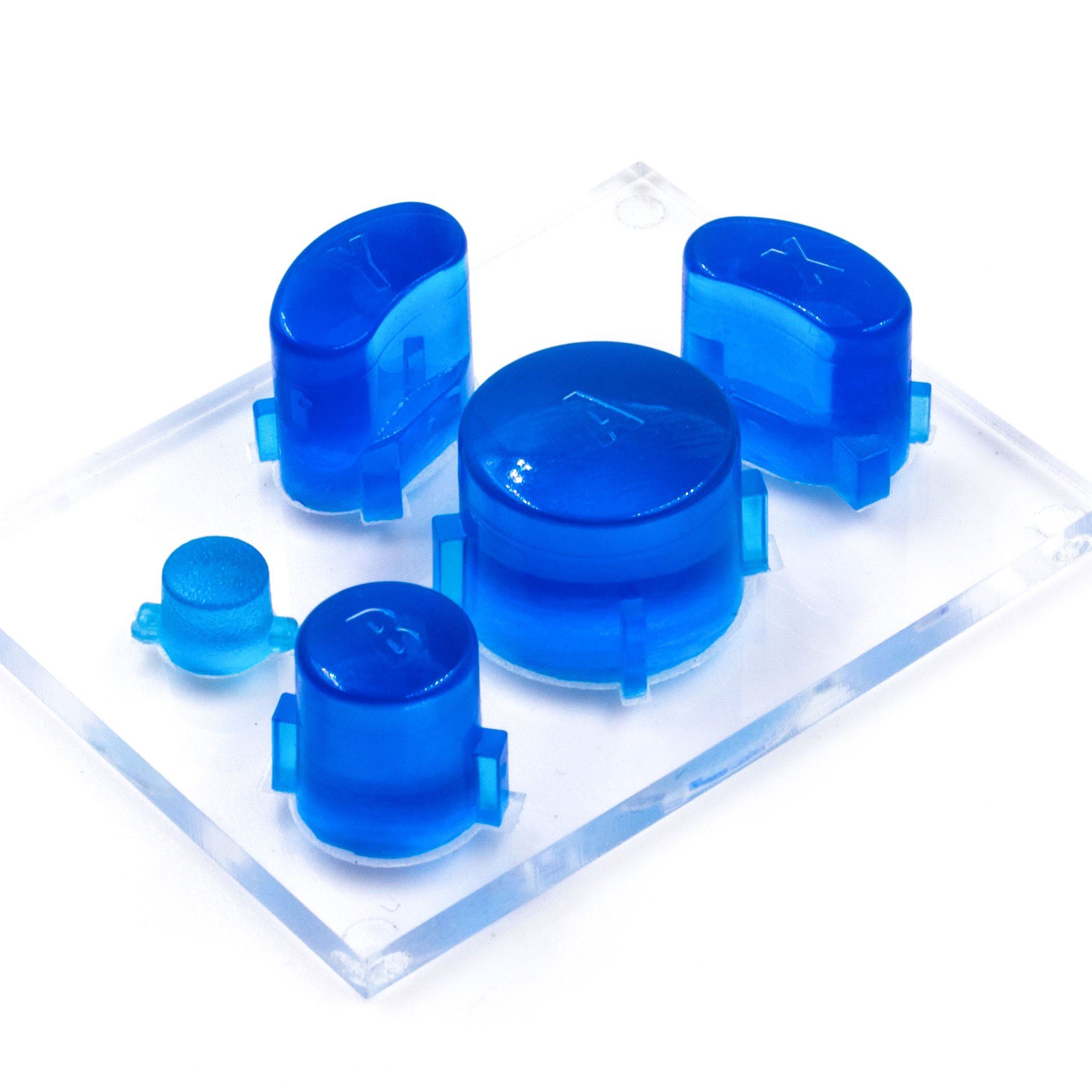 Custom GameCube Buttons - Battle Beaver Customs - GC Crystal Blue