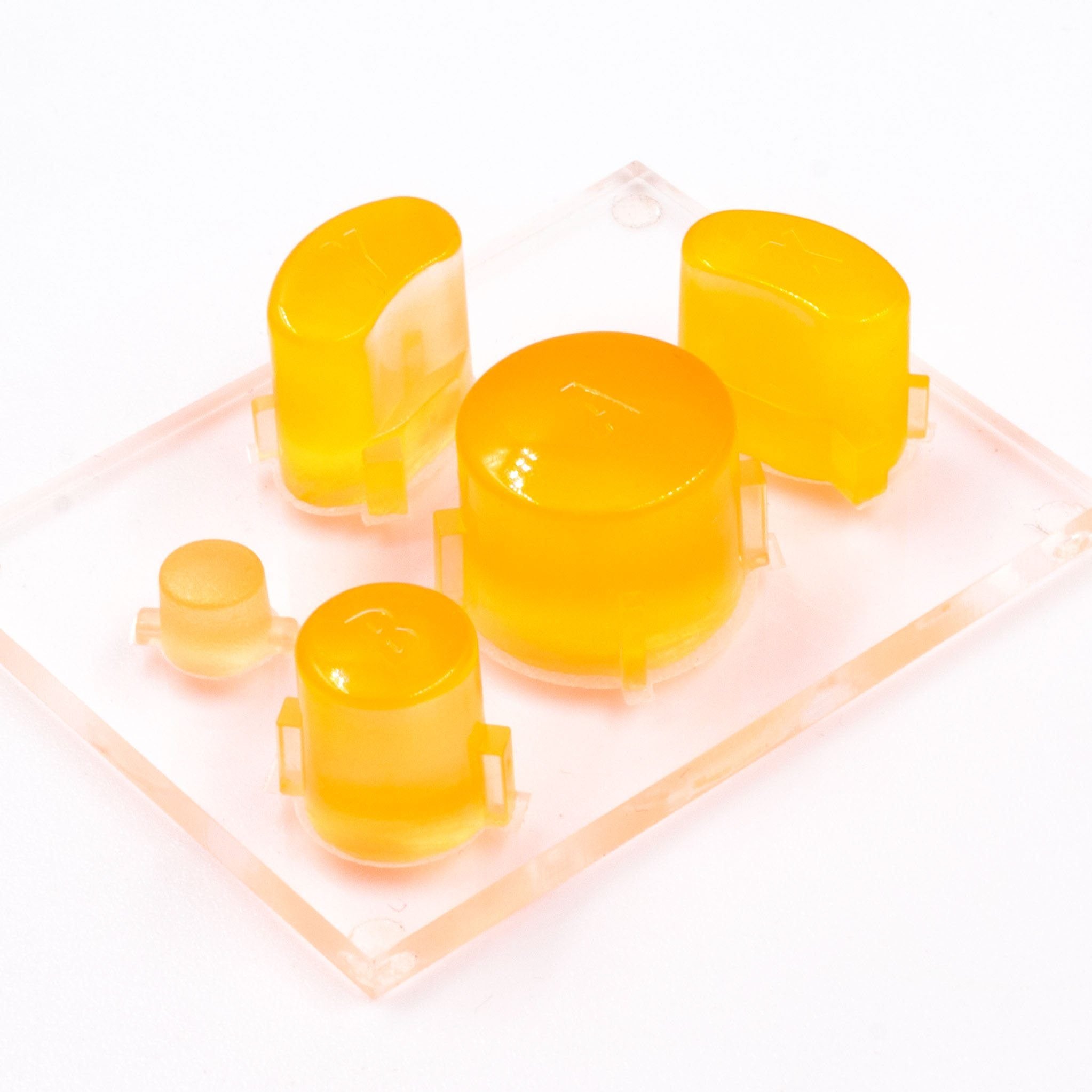 Custom GameCube Buttons - Battle Beaver Customs - GC Crystal Orange