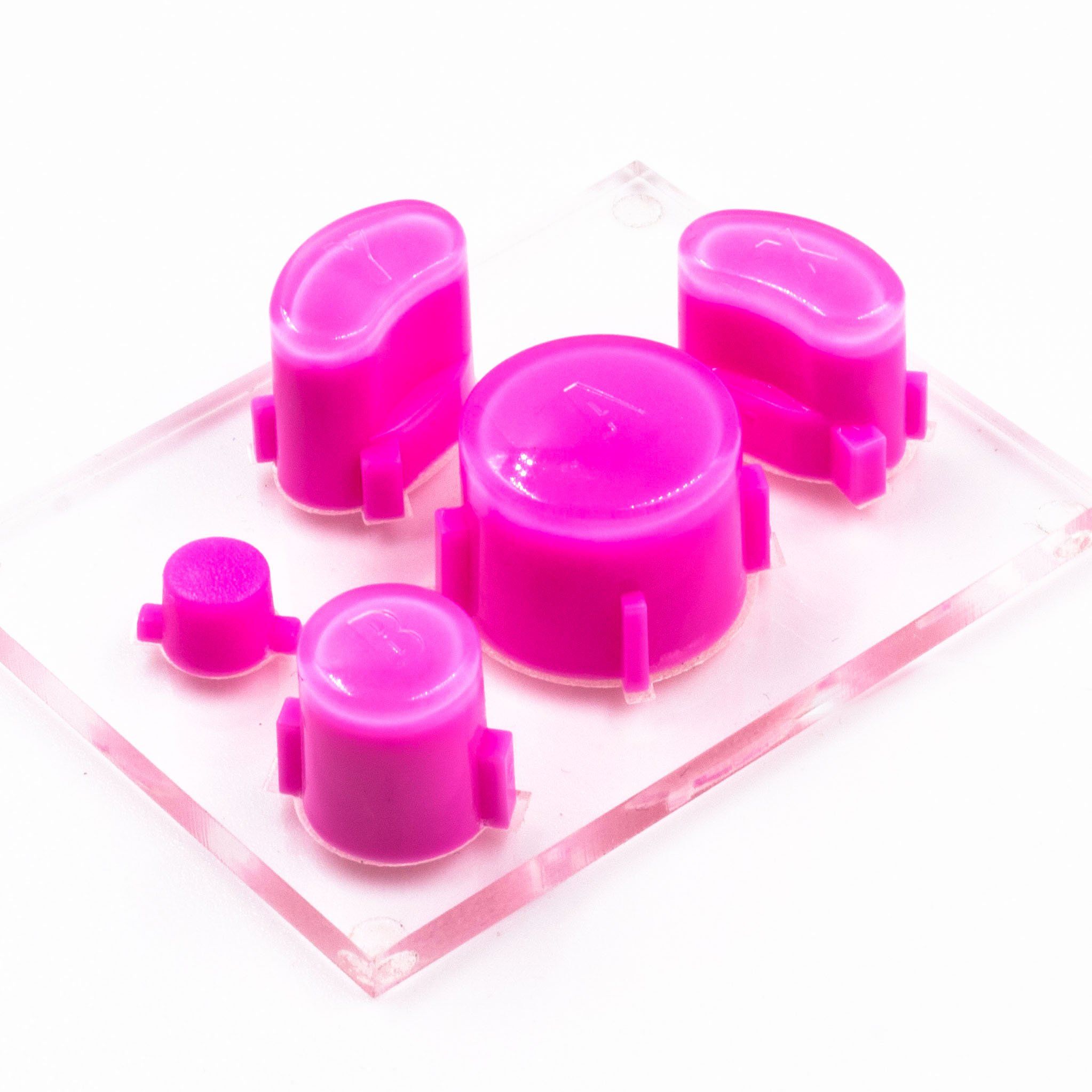 Custom GameCube Buttons - Battle Beaver Customs - GC Hot Pink