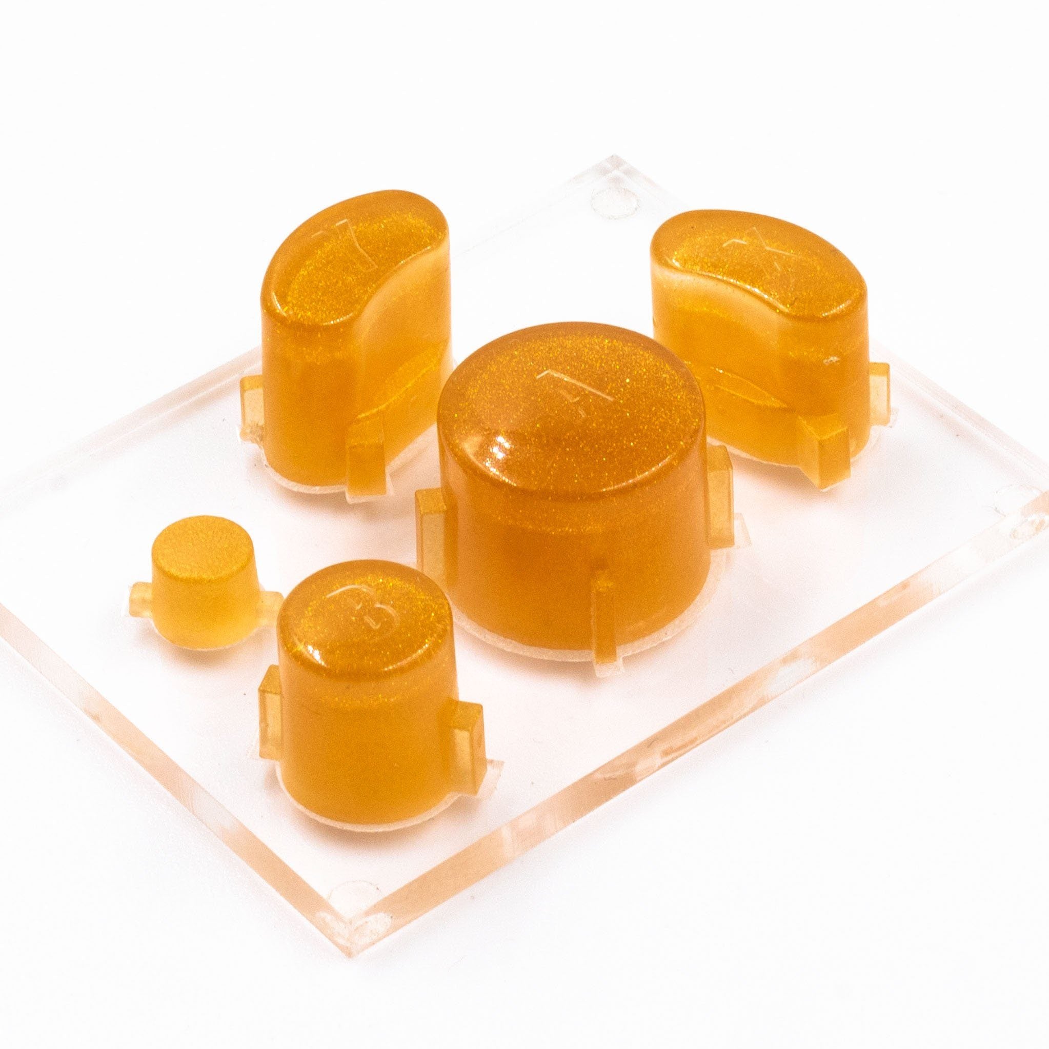Custom GameCube Buttons - Battle Beaver Customs - Metallic Orange