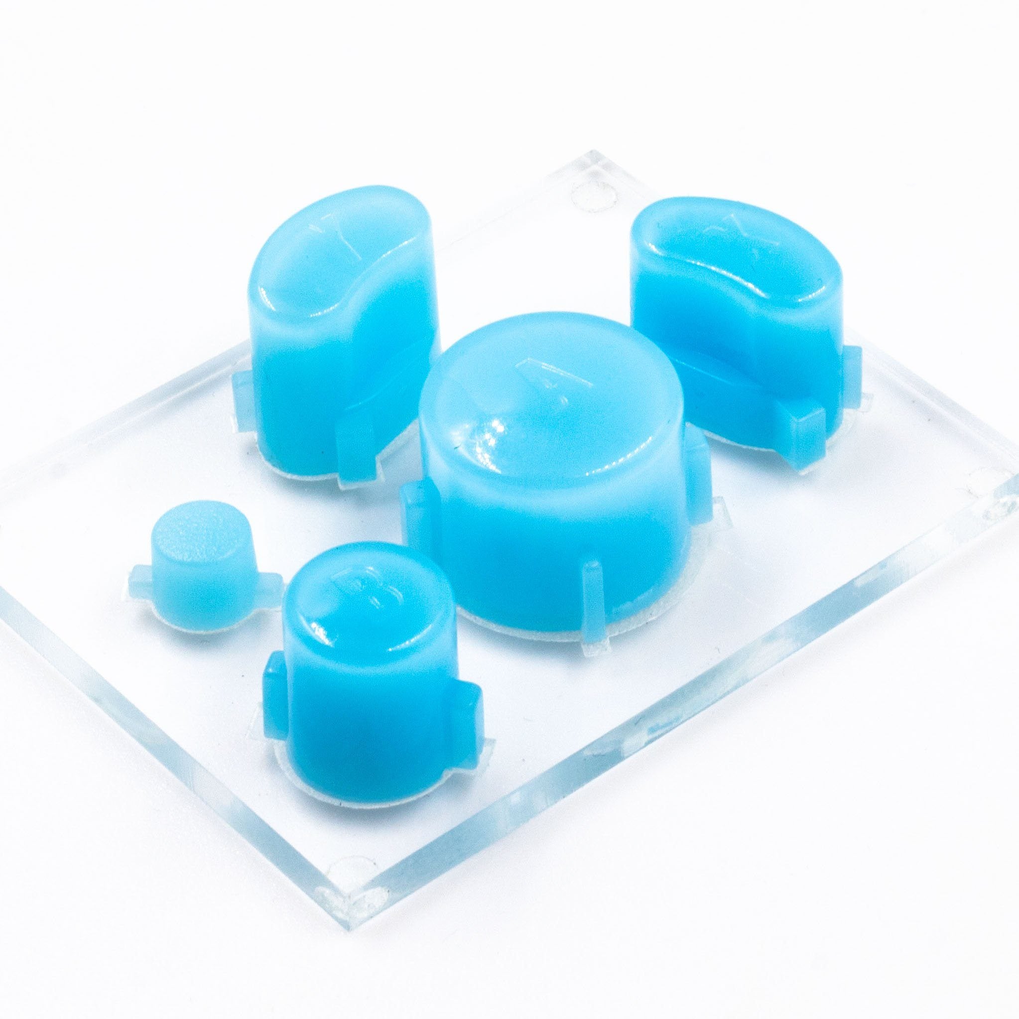 Custom GameCube Buttons - Battle Beaver Customs - GC Light Blue
