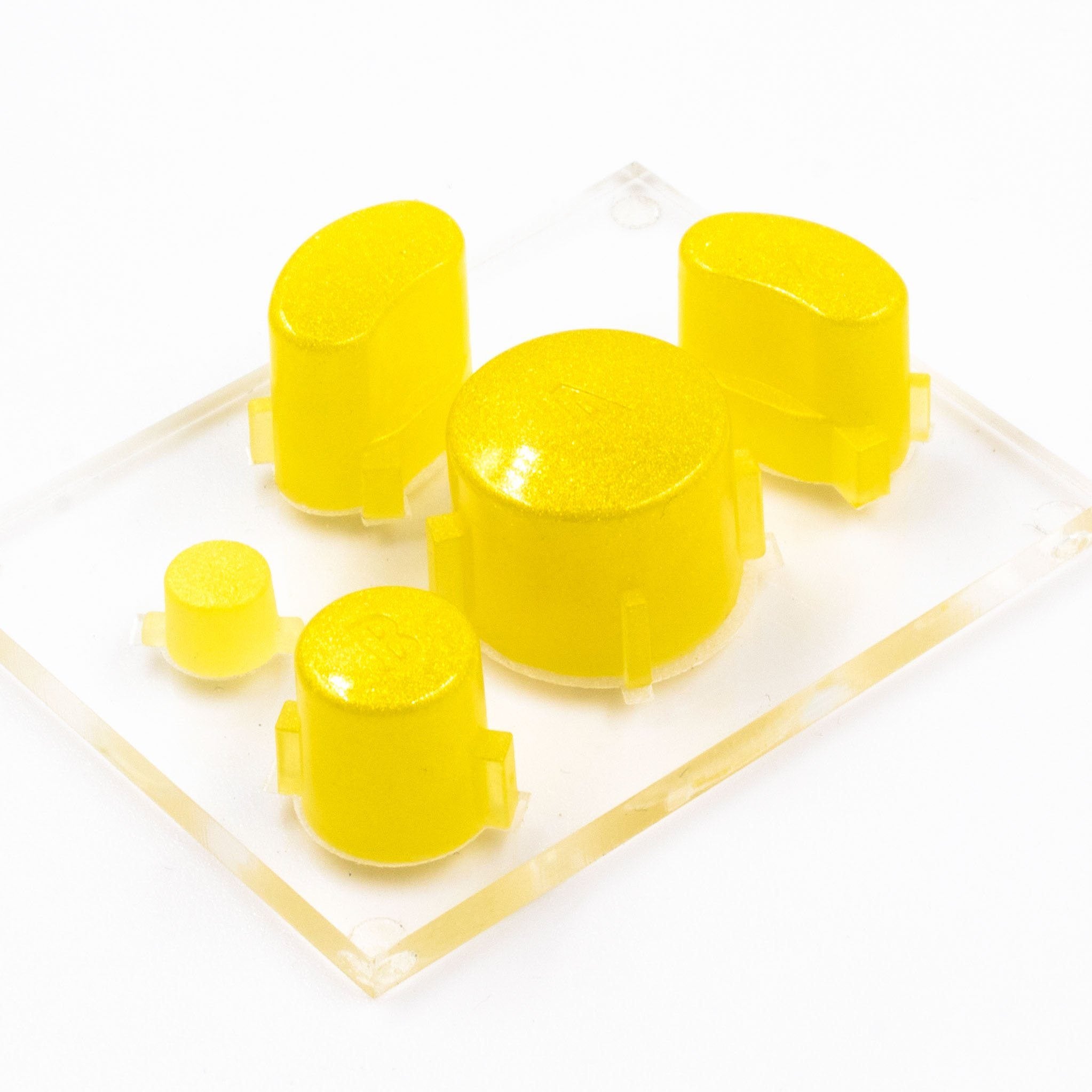 Custom GameCube Buttons - Battle Beaver Customs - GC Metallic Yellow