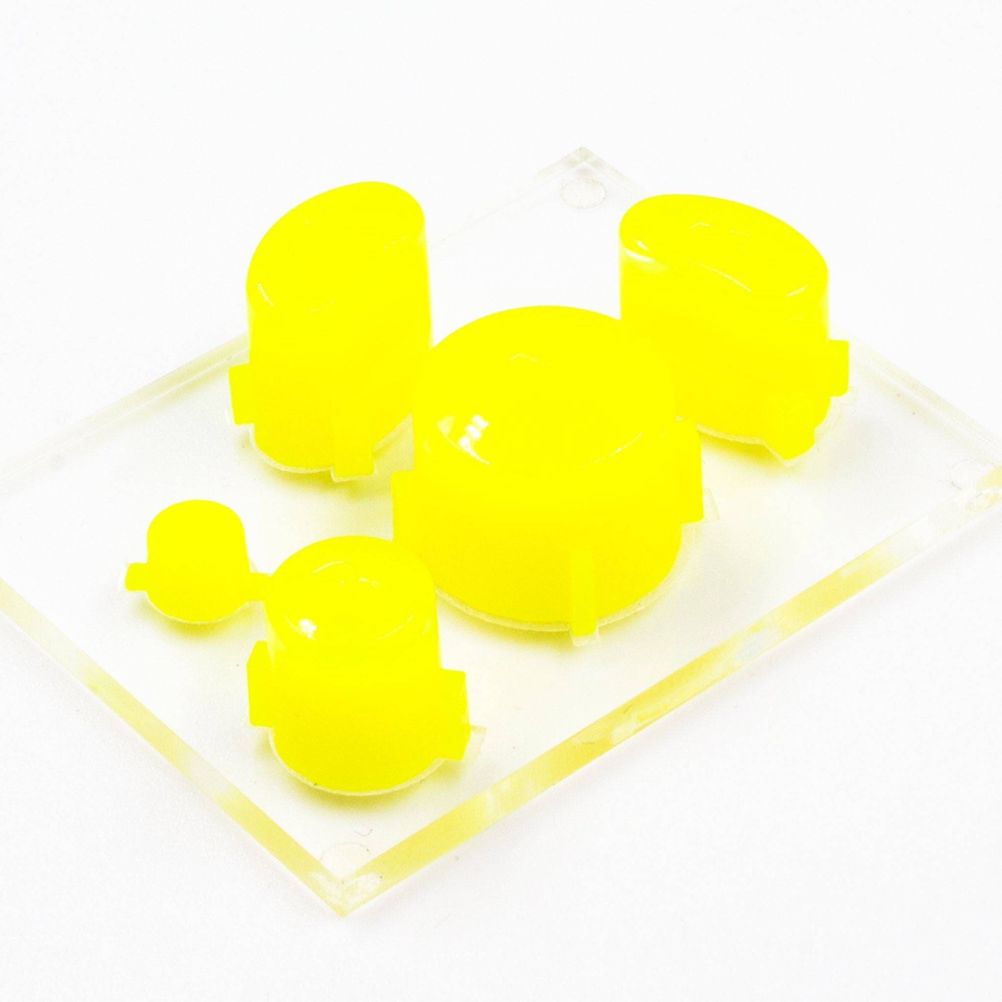 Custom GameCube Buttons - Battle Beaver Customs - GC Yellow