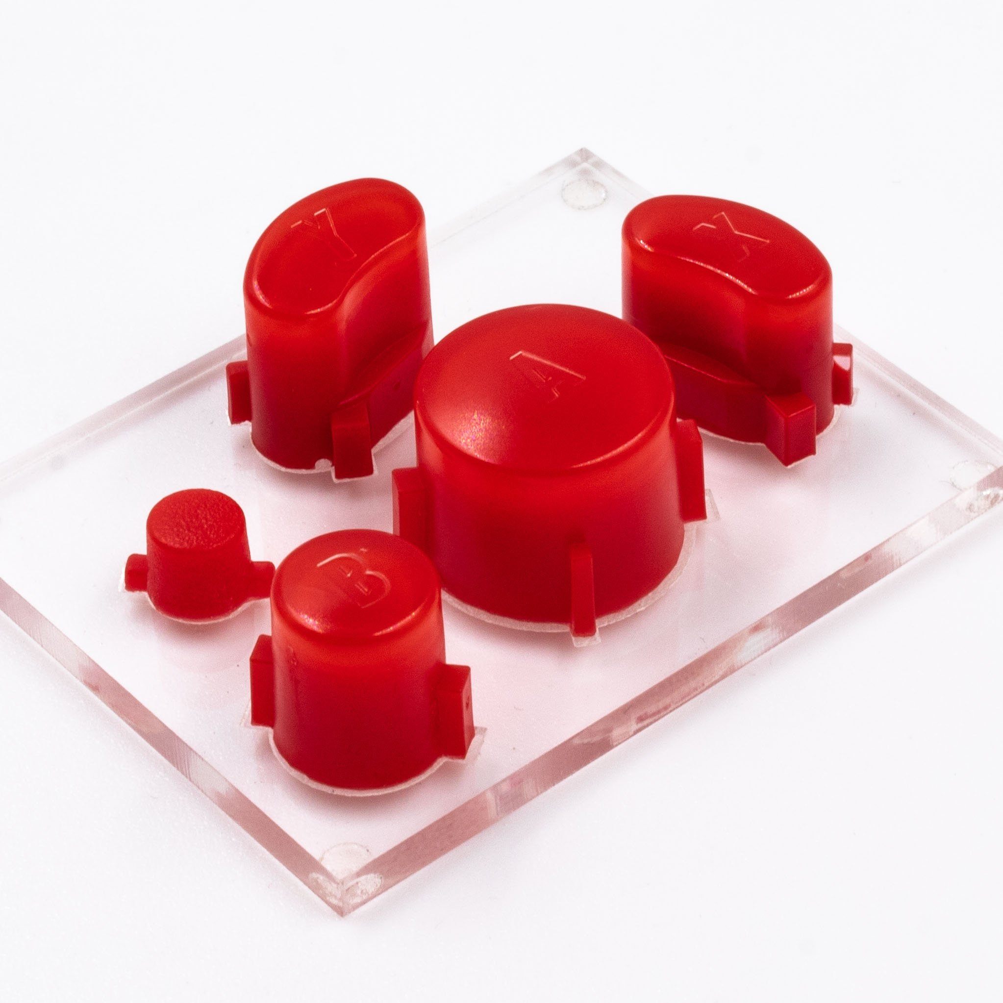 Custom GameCube Buttons - Battle Beaver Customs - GC Blaze Red