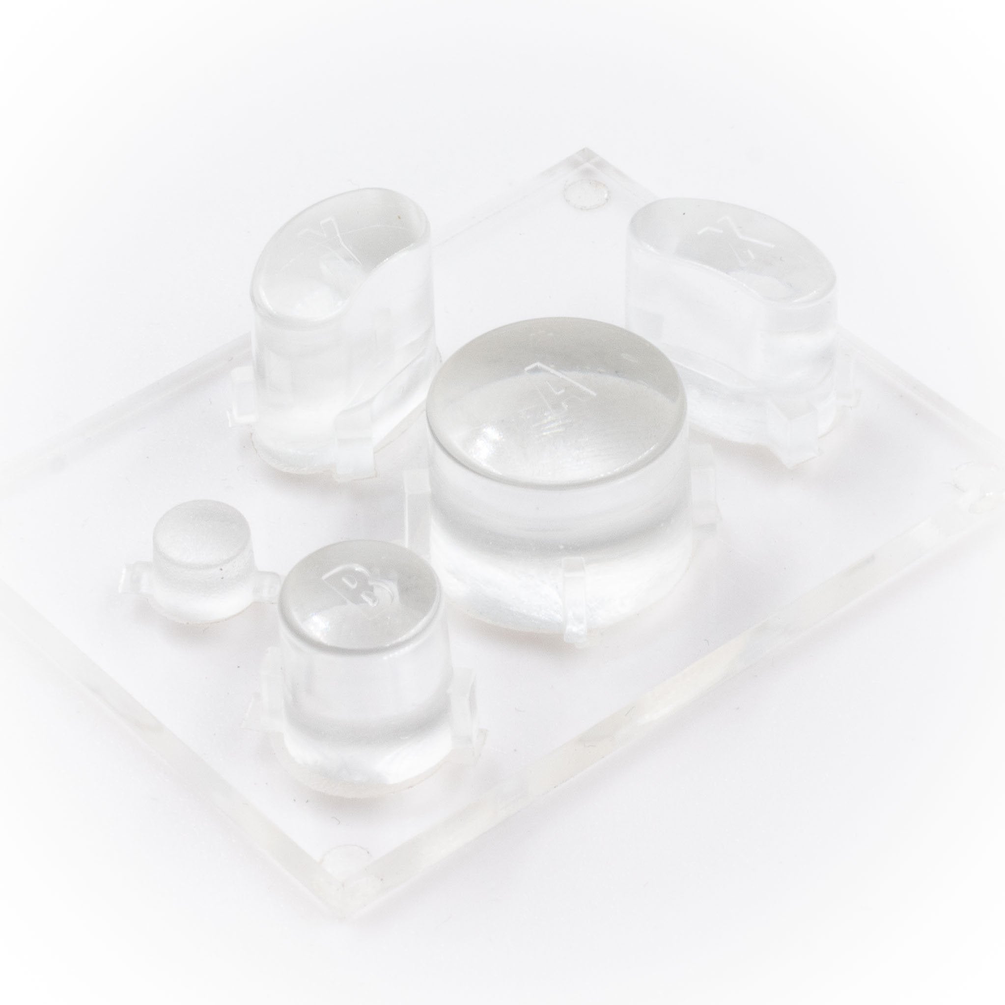 Custom GameCube Buttons - Battle Beaver Customs - GC Clear