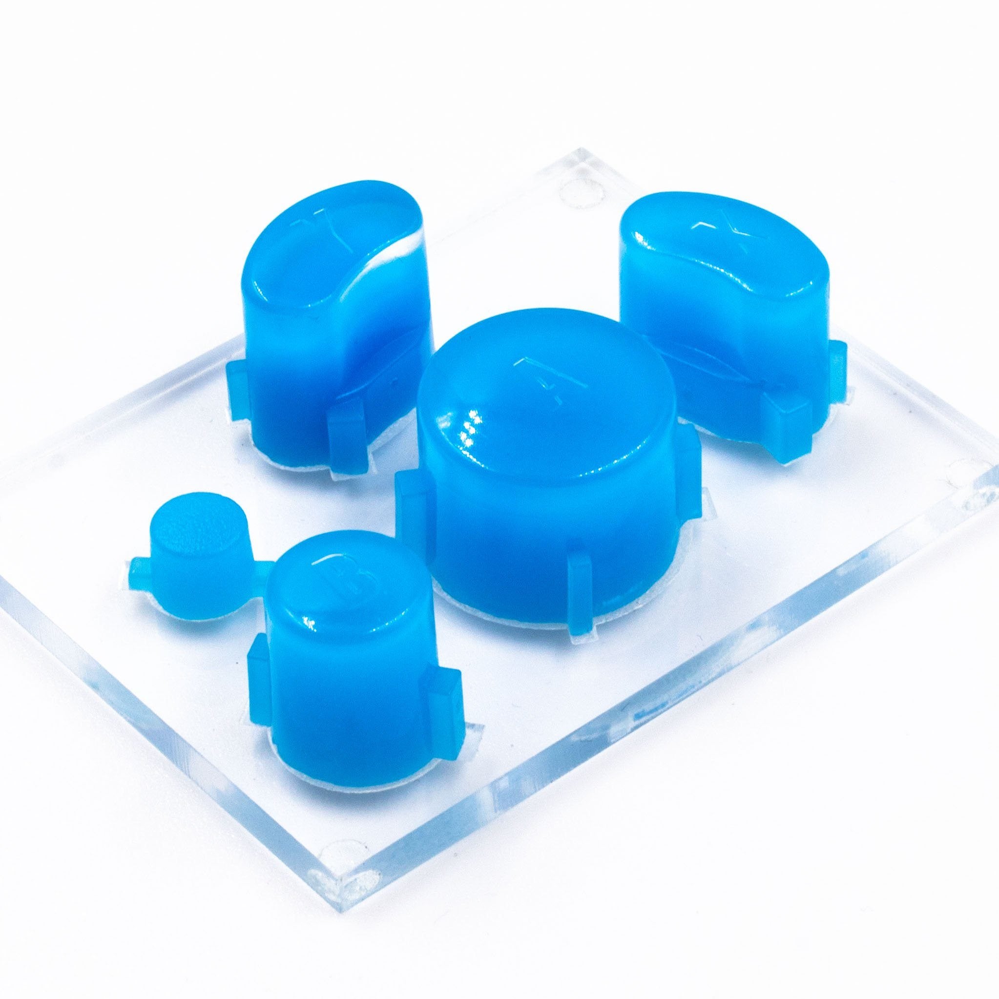 Custom GameCube Buttons - Battle Beaver Customs - GC Electric Blue