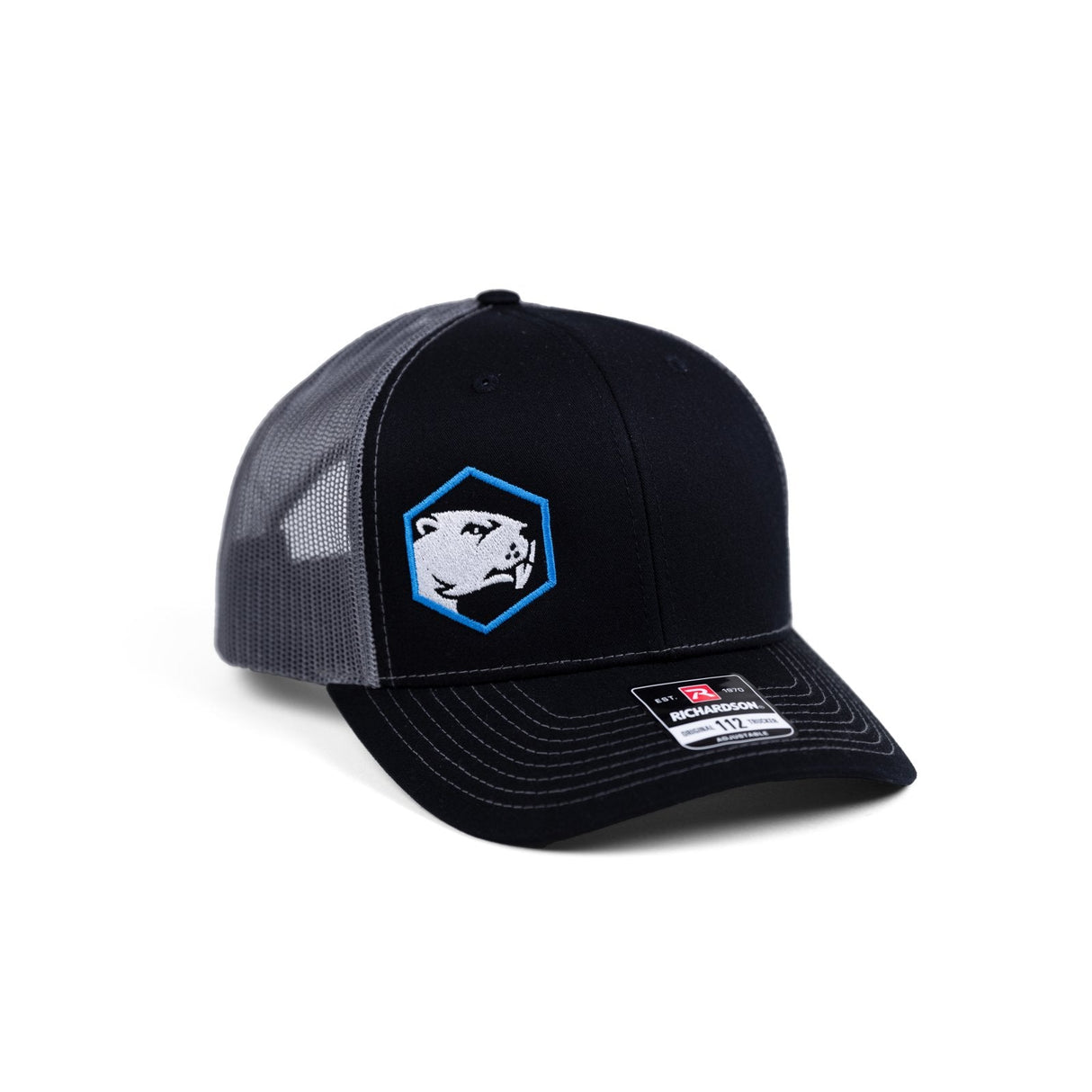 Battle Beaver Hat - Battle Beaver Customs - Richardson 112 Black/Grey Trucker