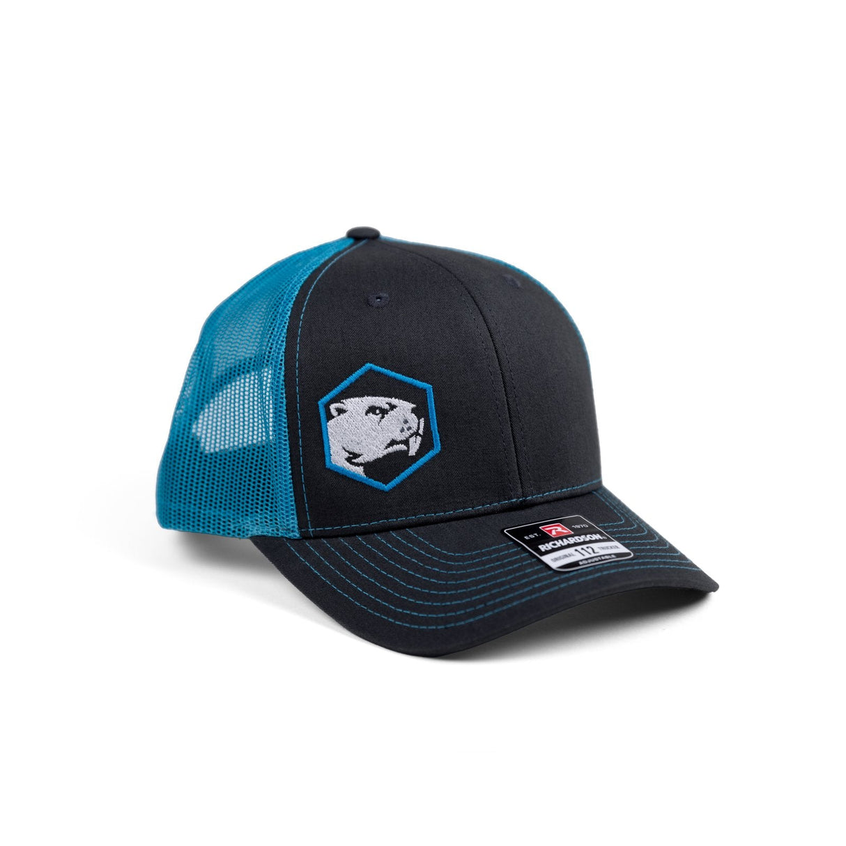 Battle Beaver Hat - Battle Beaver Customs - Richardson 112 Blue/Grey Trucker
