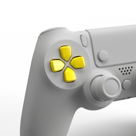 PS4 Metallic D - Pad - Battle Beaver Customs - Gloss Yellow