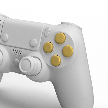 PS4 Metallic Face Buttons - Battle Beaver Customs - Metallic Gold