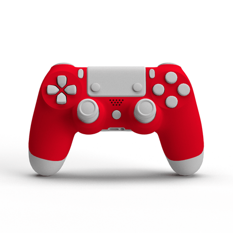 PS4 Soft Touch Faceplates - Battle Beaver Customs - Soft Touch Bright Red