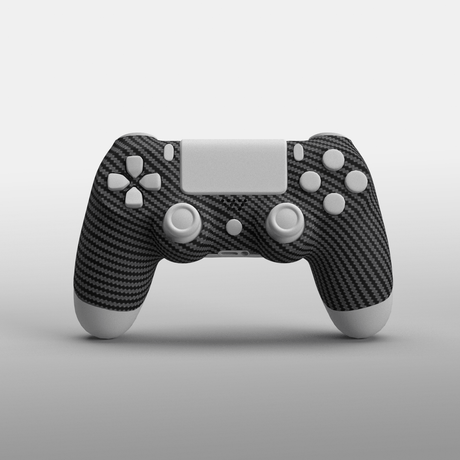 PS4 Soft Touch Hydrodip Faceplate - Battle Beaver Customs - Soft Touch Carbon