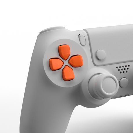 PS4 Solid D - Pad - Battle Beaver Customs - Solid Orange