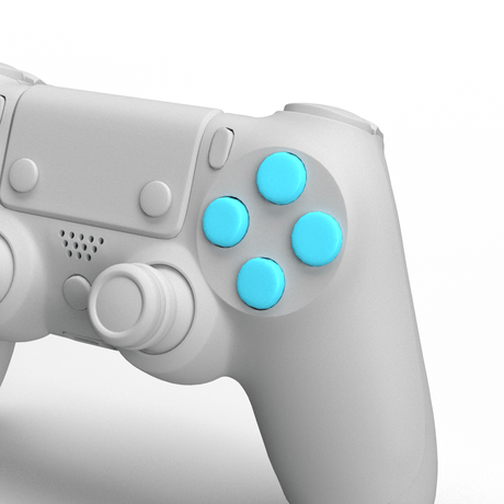PS4 Solid Face Buttons - Battle Beaver Customs - Solid Light Blue
