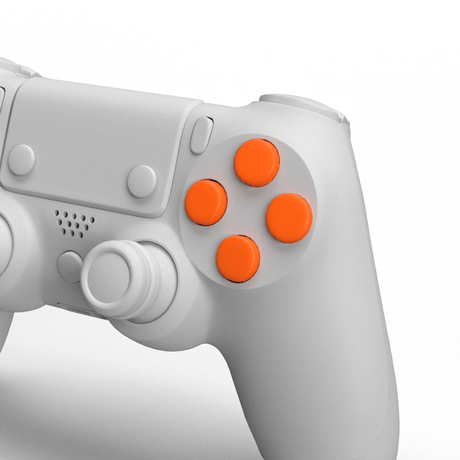 PS4 Solid Face Buttons - Battle Beaver Customs - Solid Orange