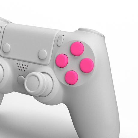 PS4 Solid Face Buttons - Battle Beaver Customs - Solid Pink