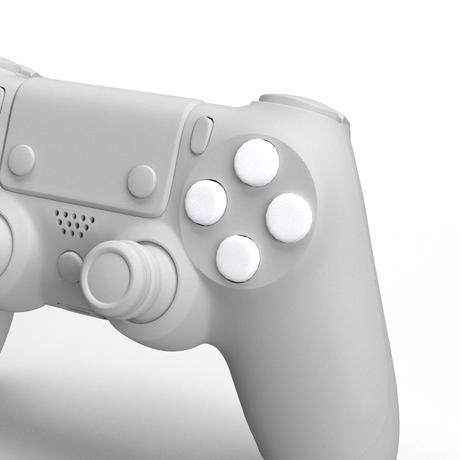 PS4 Solid Face Buttons - Battle Beaver Customs - Solid White