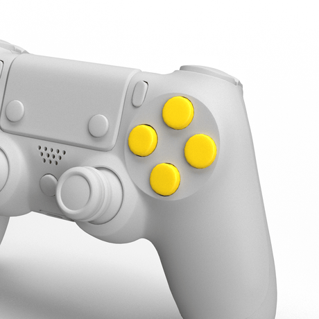 PS4 Solid Face Buttons - Battle Beaver Customs - Solid Yellow
