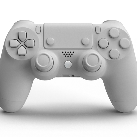 PS4 Solid PS Button - Battle Beaver Customs - Solid White