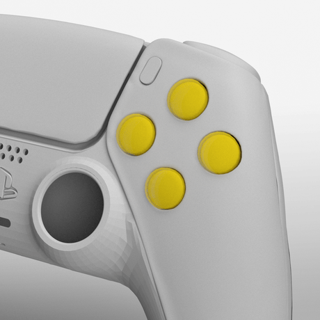 PS5 Crystal Face Buttons - Battle Beaver Customs - Crystal Yellow