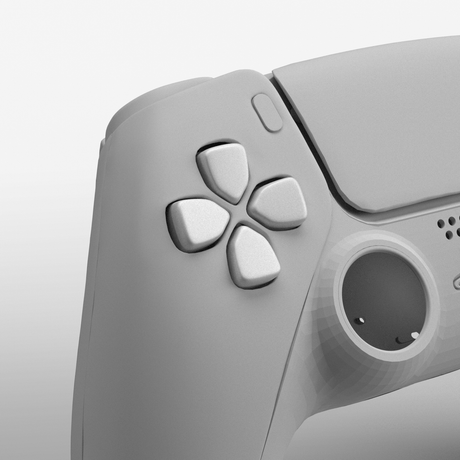 PS5 Metallic D - Pad - Battle Beaver Customs - Metallic Silver
