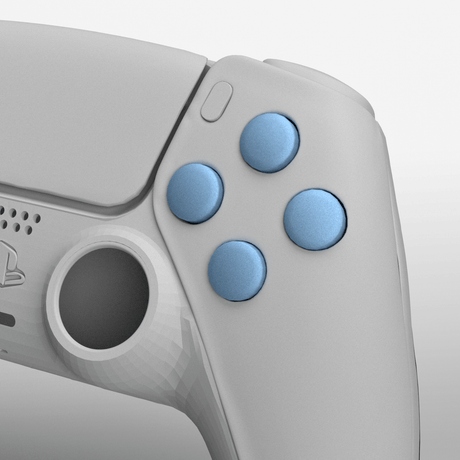 PS5 Metallic Face Buttons - Battle Beaver Customs - Metallic Light Blue