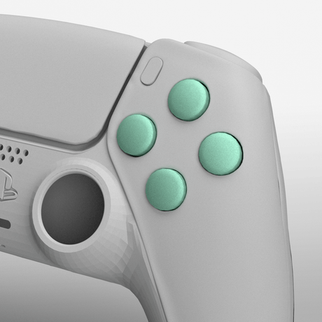 PS5 Metallic Face Buttons - Battle Beaver Customs - Metallic Vista Green