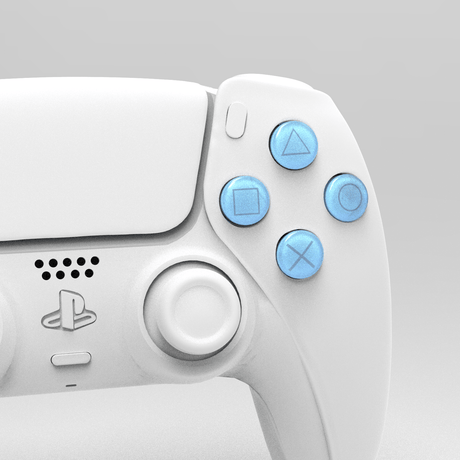 PS5 OEM Face Buttons - Battle Beaver Customs - OEM Starlight Blue