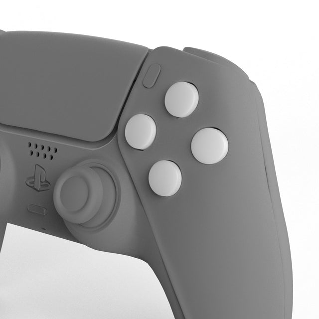 PS5 Smart Face Buttons - Battle Beaver Customs - PS5 Smart Face Buttons - White