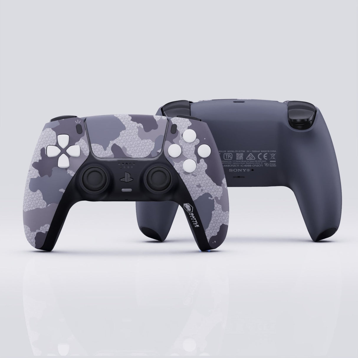 PS5 SmartPad Claw - Battle Beaver Customs - Grey Camo / White