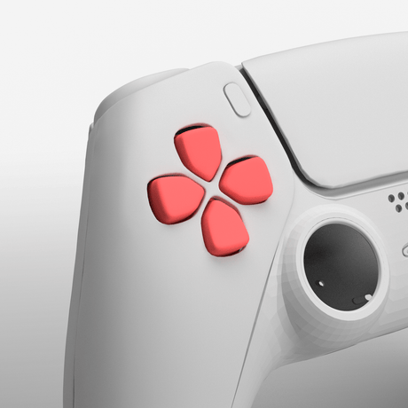 PS5 Soft Touch D - Pad - Battle Beaver Customs - Soft Touch Bright Red