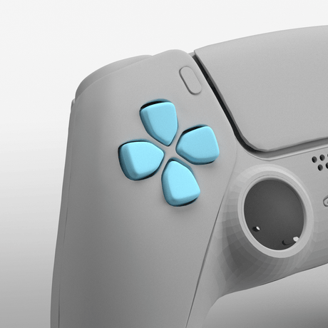 PS5 Soft Touch D - Pad - Battle Beaver Customs - Soft Touch Sky Blue