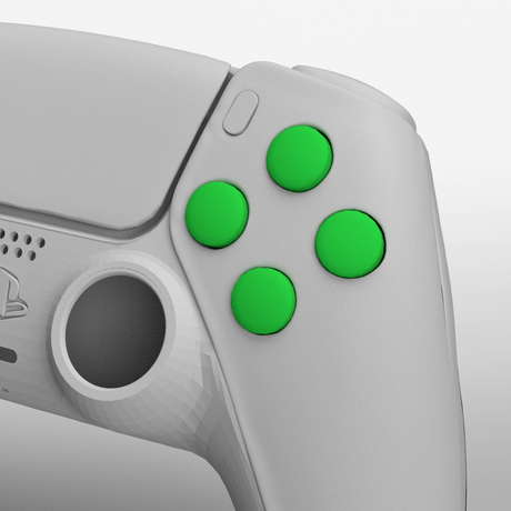 PS5 Soft Touch Face Buttons - Battle Beaver Customs - Soft Touch Green