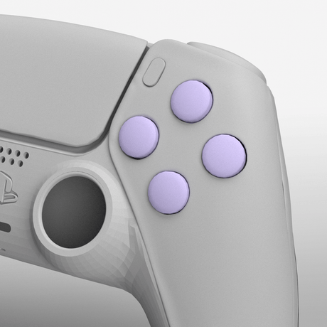 PS5 Soft Touch Face Buttons - Battle Beaver Customs - Soft Touch Lavender