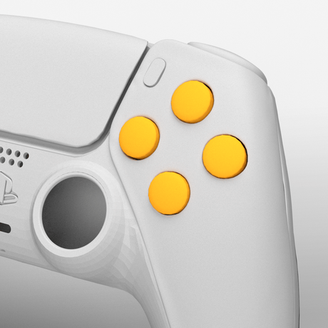PS5 Soft Touch Face Buttons - Battle Beaver Customs - Soft Touch Mango