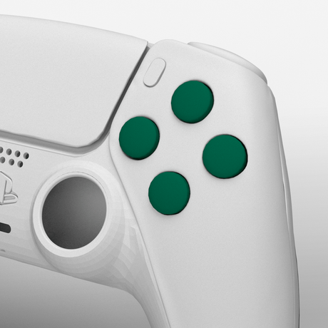 PS5 Soft Touch Face Buttons - Battle Beaver Customs - Soft Touch Racing Green