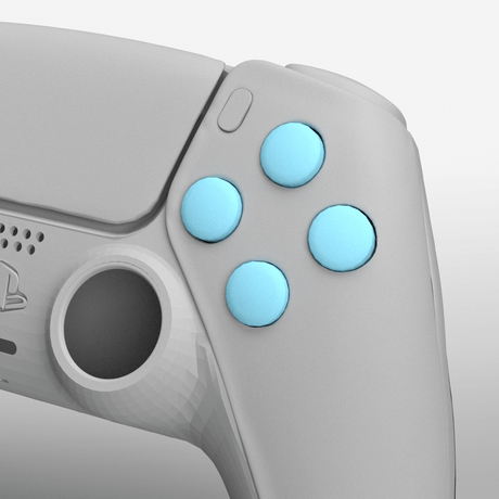 PS5 Soft Touch Face Buttons - Battle Beaver Customs - Soft Touch Sky Blue