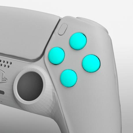 PS5 Soft Touch Face Buttons - Battle Beaver Customs - Soft Touch Sky Blue