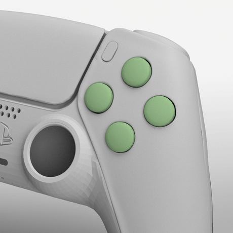 PS5 Soft Touch Face Buttons - Battle Beaver Customs - Soft Touch Wasabi