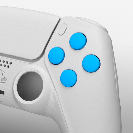 PS5 Soft Touch Face Buttons - Battle Beaver Customs - Soft Touch White