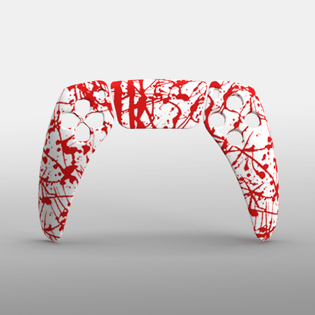 PS5 Soft Touch Hydrodip Faceplate - Battle Beaver Customs - Soft Touch Blood Splatter (4)