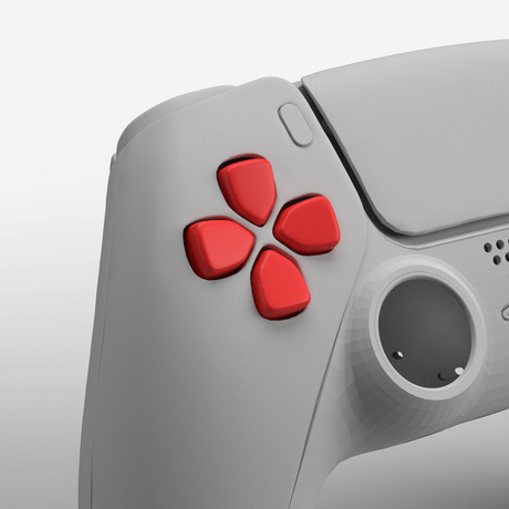 PS5 Solid D - Pad - Battle Beaver Customs - Solid Red