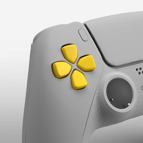 PS5 Solid D - Pad - Battle Beaver Customs - Solid Yellow