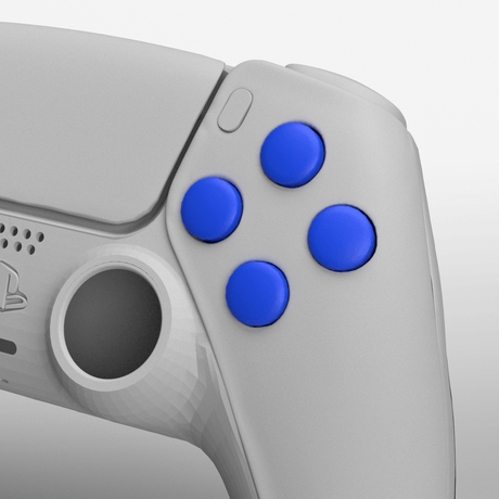 PS5 Solid Face Buttons - Battle Beaver Customs - Solid Blue