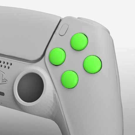 PS5 Solid Face Buttons - Battle Beaver Customs - Solid Green