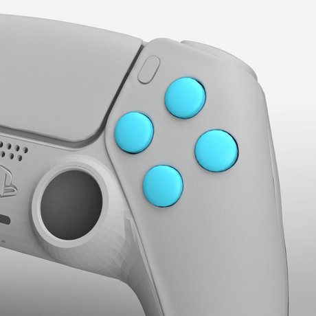 PS5 Solid Face Buttons - Battle Beaver Customs - Solid Light Blue