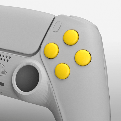 PS5 Solid Face Buttons - Battle Beaver Customs - Solid Yellow