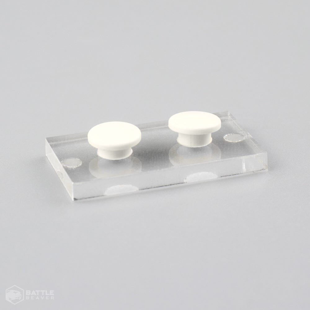 Rear Button Caps - Battle Beaver Customs - White